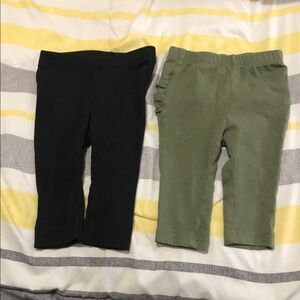 Old Navy Kids Black and Olive Leggings